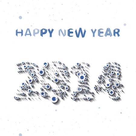 New Year celebration vector illustration, colorful elements eps10.のイラスト素材