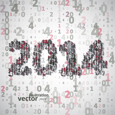 New Year celebration vector illustration, numbers colorful elements eps10.のイラスト素材