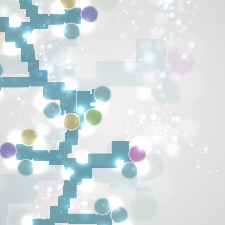 Abstract colorful DNA, futuristic molecule, cell illustrationの写真素材