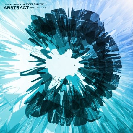 Abstract blue background, futuristic shape illustration eps10のイラスト素材