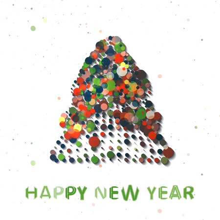 Abstract Christmas tree, creative vector background eps10.のイラスト素材