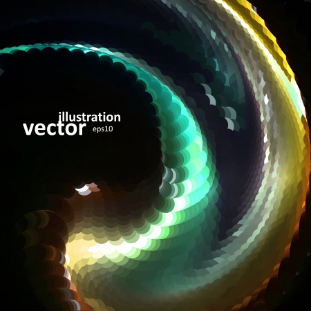 Abstract colorful swirl background, futuristic wavy illustration のイラスト素材