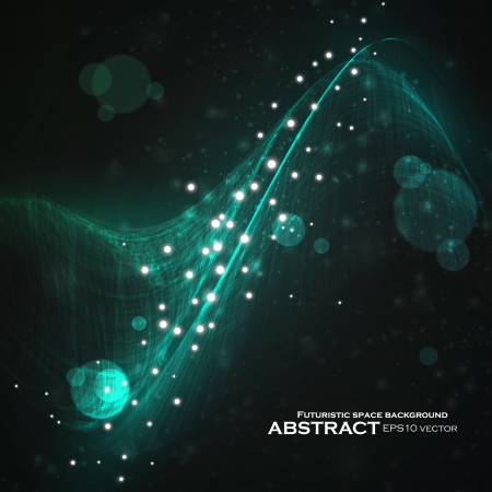 Abstract vector background, shiny space, futuristic wave illustration eps10のイラスト素材