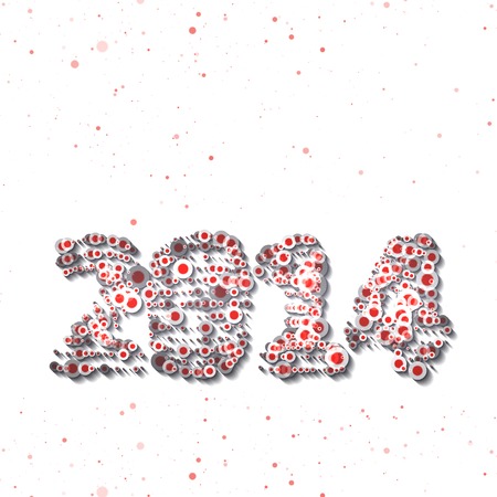 New Year celebration illustration, colorful elementsの写真素材