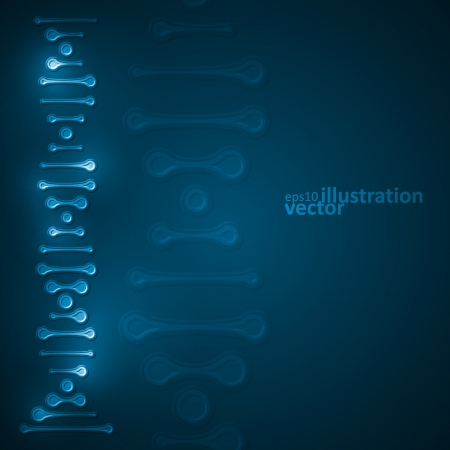 Abstract DNA, futuristic molecule, cell  のイラスト素材