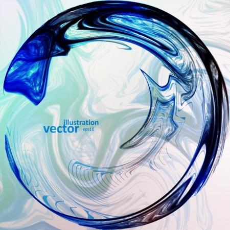 Abstract mystic vector background, futuristic wave illustration のイラスト素材