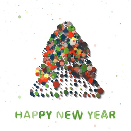 Abstract Christmas tree, creative backgroundの写真素材