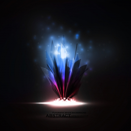 Abstract magic crystal, vector futuristic illustration eps10のイラスト素材