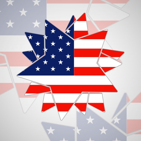 The abstract star with american flag,  illustrationの写真素材