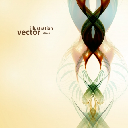 Abstract wave vector background, futuristic illustration  のイラスト素材