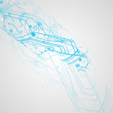Futuristic technology illustration, circuit board backgroundの写真素材