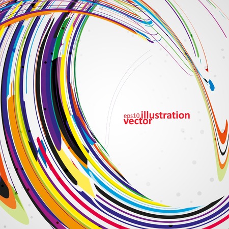 Colorful lines background, abstract vector illustration のイラスト素材