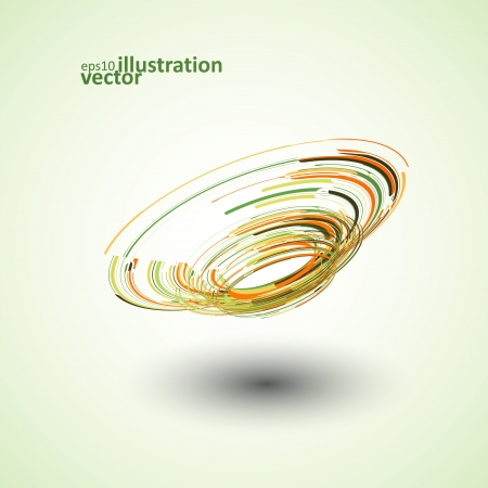 Abstract geometric shape, vector technology illustration のイラスト素材