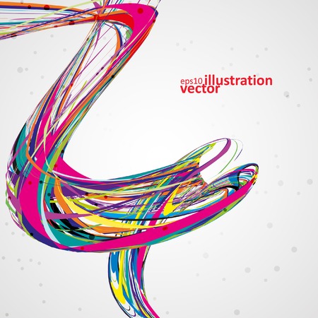 Abstract wave vector background, futuristic technology illustrationのイラスト素材
