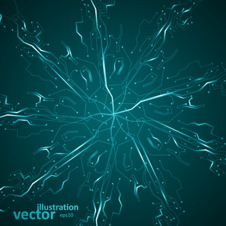 Circuit board vector background, abstract technology illustration eps10のイラスト素材