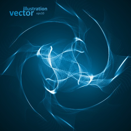 Abstract blue background, futuristic wavy vector illustration eps10のイラスト素材