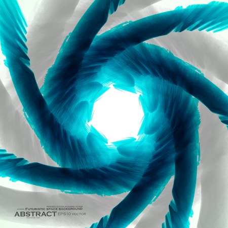 Blue wavy background, abstract futuristic vector illustration のイラスト素材