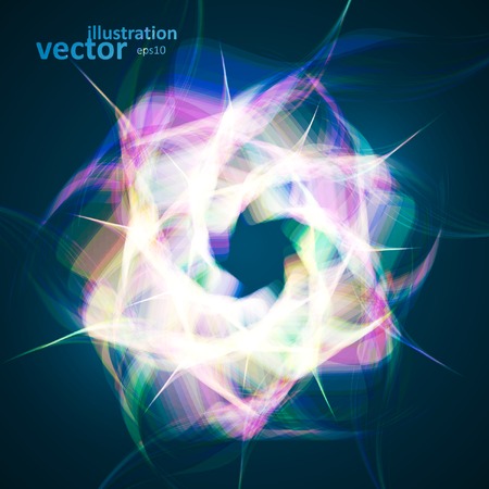 Abstract vector background, futuristic wavy illustration のイラスト素材