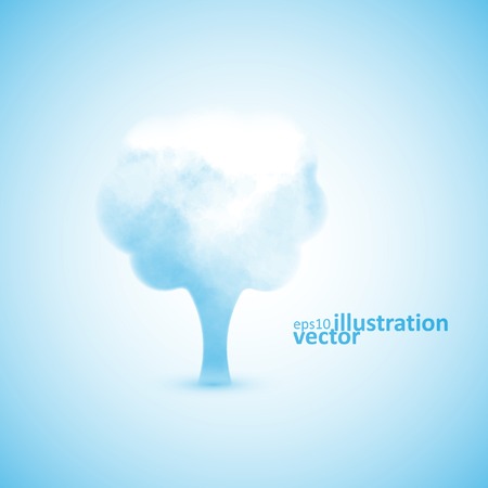 loud in the form of a tree, creative vector illustration のイラスト素材