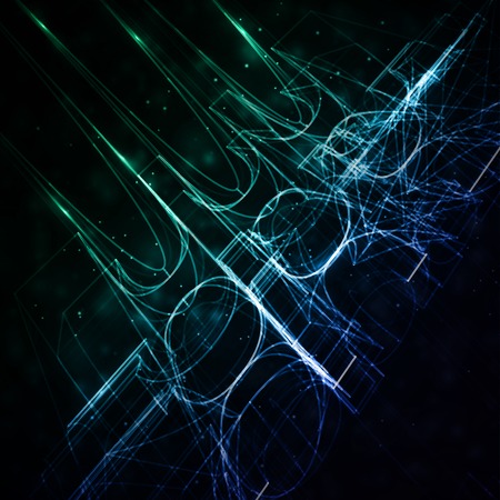 Abstract technology, shiny space backgroundの写真素材