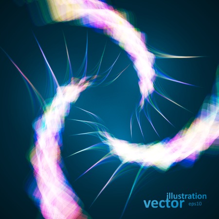 Abstract vector background, futuristic wavy illustration のイラスト素材