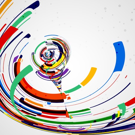 Futuristic abstract shape illustration, technology backgroundの写真素材