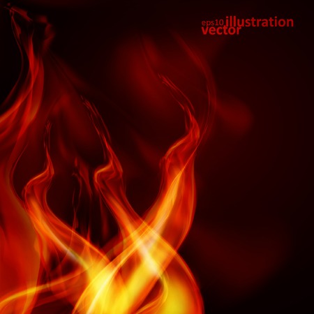 Abstract fire flames on a black background. のイラスト素材