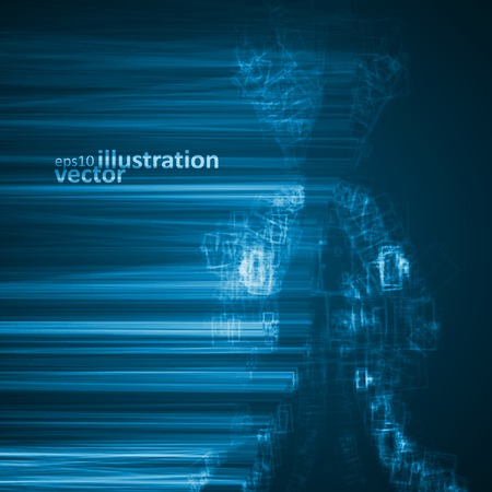 Abstract technology, vector futuristic illustration , creative dynamic element.のイラスト素材