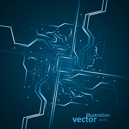 Circuit board vector background, abstract technology illustration eps10のイラスト素材