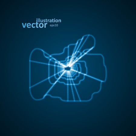 Abstract symbol of LIKE, blue background, vector illustration eps10のイラスト素材