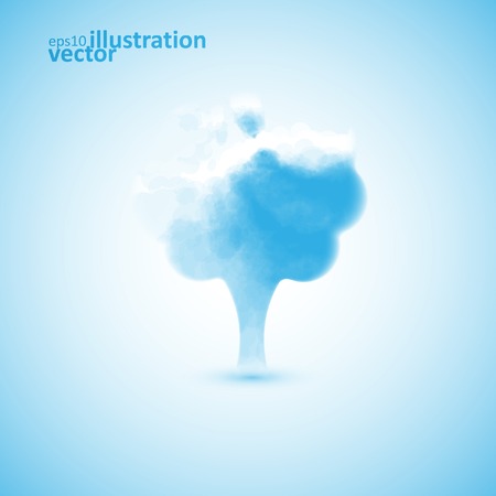 Cloud in the form of a tree, creative vector illustration eps10のイラスト素材