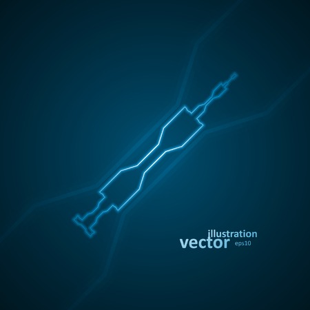 Abstract syringe icon, blue backgroundのイラスト素材