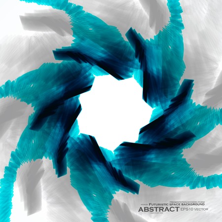 Blue wavy background, abstract futuristic のイラスト素材