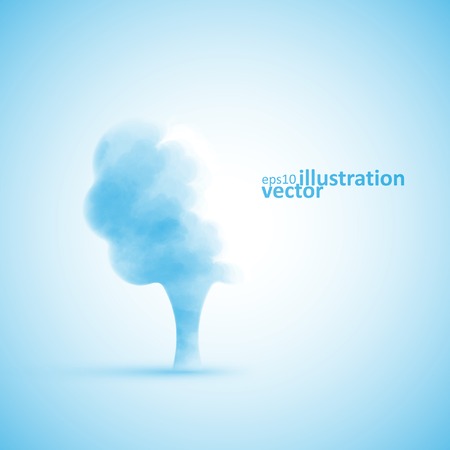 Cloud in the form of a tree, creative illustration のイラスト素材