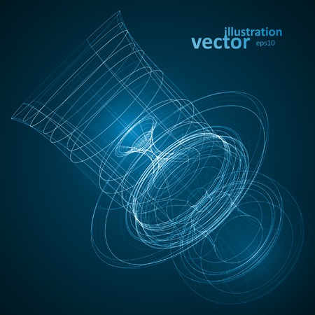 Abstract technology illustrationのイラスト素材