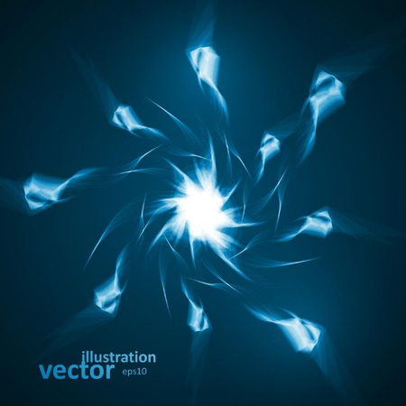 Abstract blue background, futuristic wavy vector illustration のイラスト素材