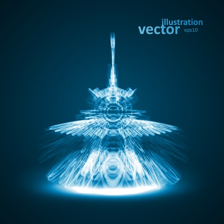 Abstract technology illustration, stylish concept, futuristic vector のイラスト素材