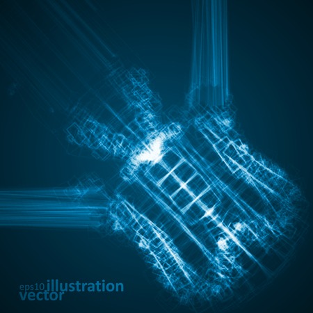 Abstract technology,  futuristic illustration, creative dynamic element.のイラスト素材