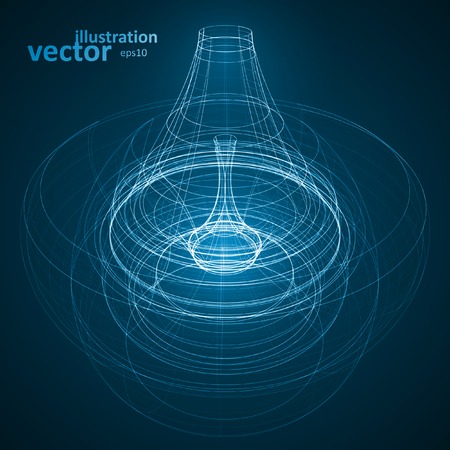 Abstract technology illustrationのイラスト素材