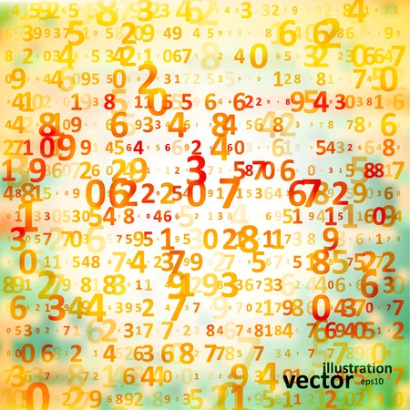 Digital code background, abstract vector illustration のイラスト素材