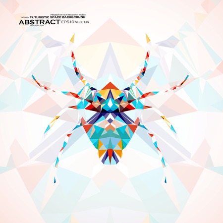 Abstract Spider illustration, futuristic artのイラスト素材
