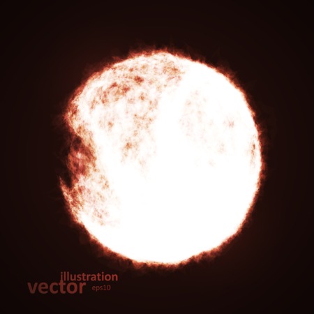Sun in dark space, futuristic art illustration eps10のイラスト素材