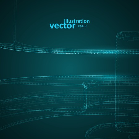 Abstract vector futuristic illustration eps10, creative dynamic element のイラスト素材