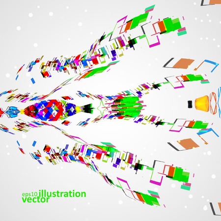 Futuristic abstract shape illustration, technology vector background eps10のイラスト素材