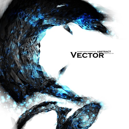 Abstract vector background, futuristic style illustration のイラスト素材