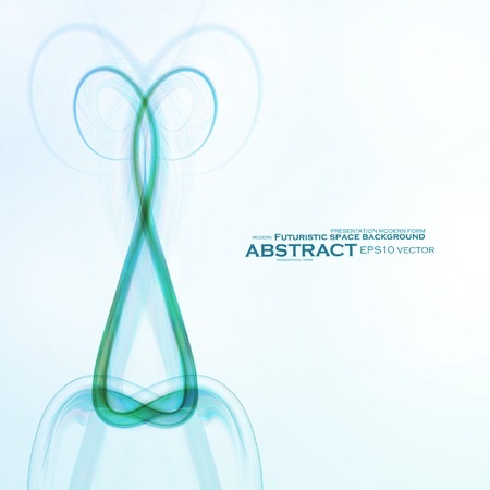 Abstract blue background, futuristic wavy vector illustration のイラスト素材