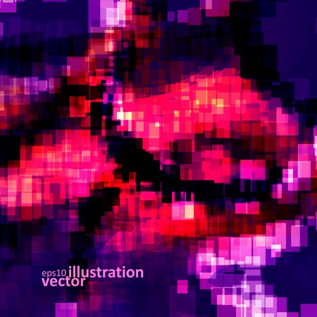 Abstract geometric background, colorful vector futuristic illustrationのイラスト素材