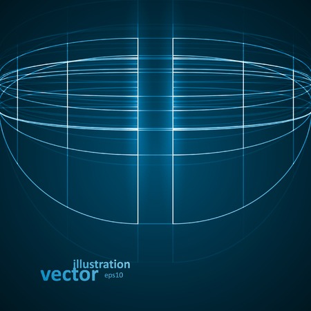 Abstract technology, vector technical drawing, shiny space background eps10のイラスト素材