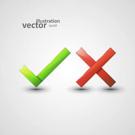 Yes or No icons, vector graphic design, stylish concept eps10のイラスト素材