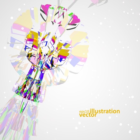 Futuristic abstract shape illustration, technology vector background のイラスト素材